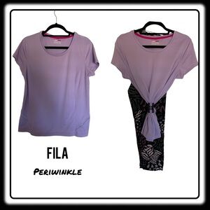 FILA Periwinkle workout shirt. size XL. Stretchy and lightweight!